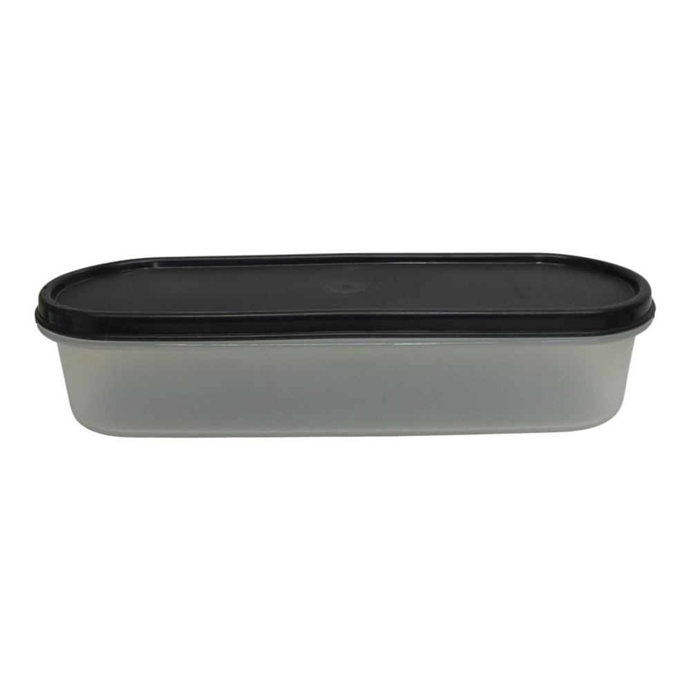 Tupperware Modular Mate Oval 1 Storage Container  Black Lid 3.5 Cup 2399 2402